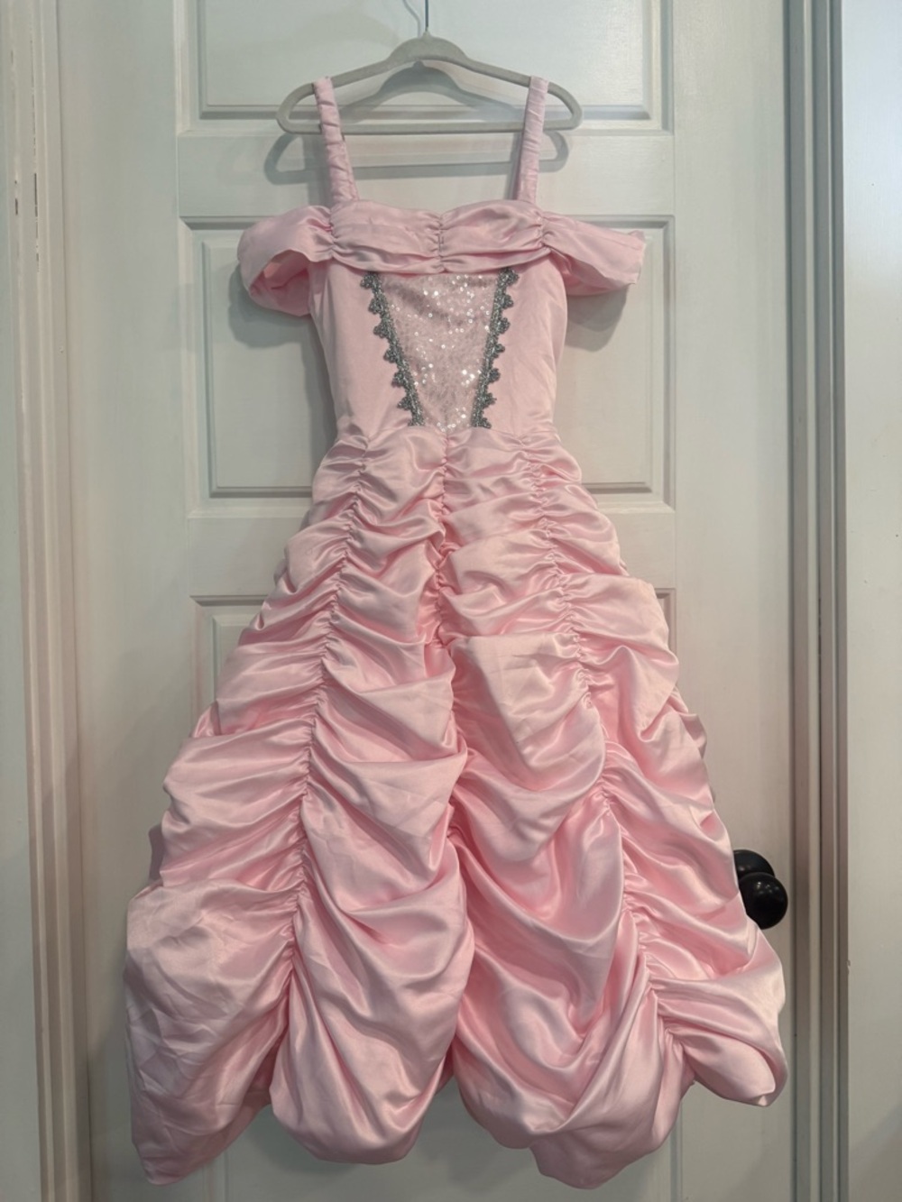 Trish Scully Girls Pink Princess Dress Ruched Satin Party Dress Size 4
